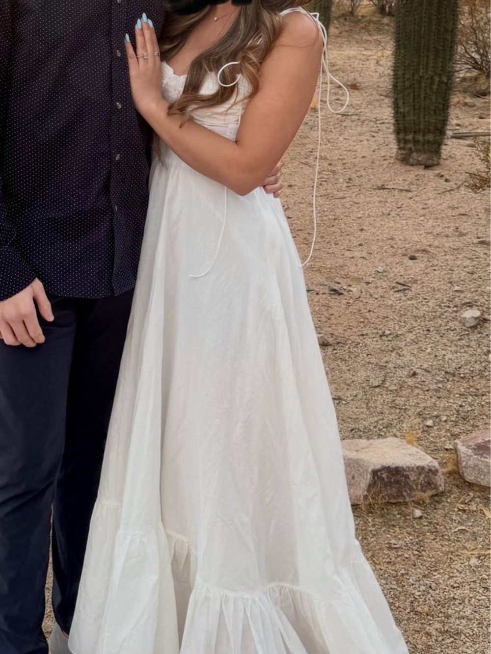 Zara White Maxi Skirt with Tiered Hem